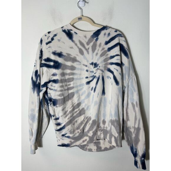 Peloton Blue Gray Tye Dye Long Sleeve Sweatshirt Sz M - Picture 1 of 2